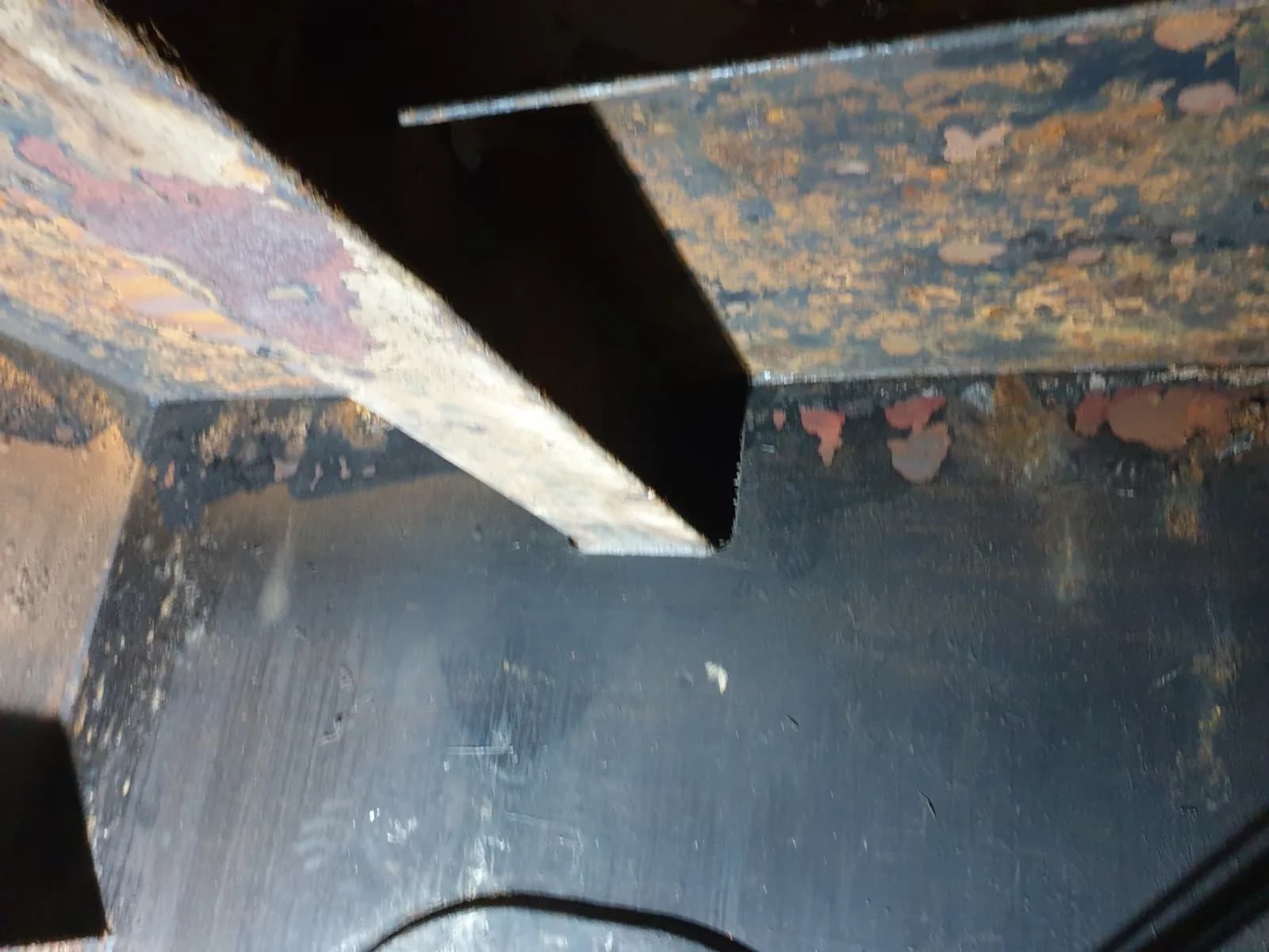 Rust attacking structural steelwork